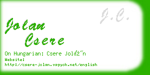 jolan csere business card